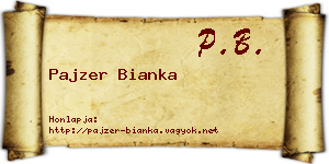 Pajzer Bianka névjegykártya